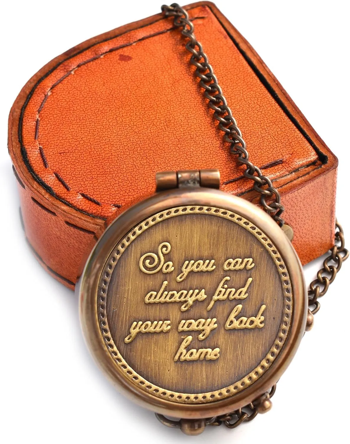 Personalized Brass Compass, 2 Inches, Engraved Quote Gift for Anniversary, Wedding, Birthday by Royal Replica