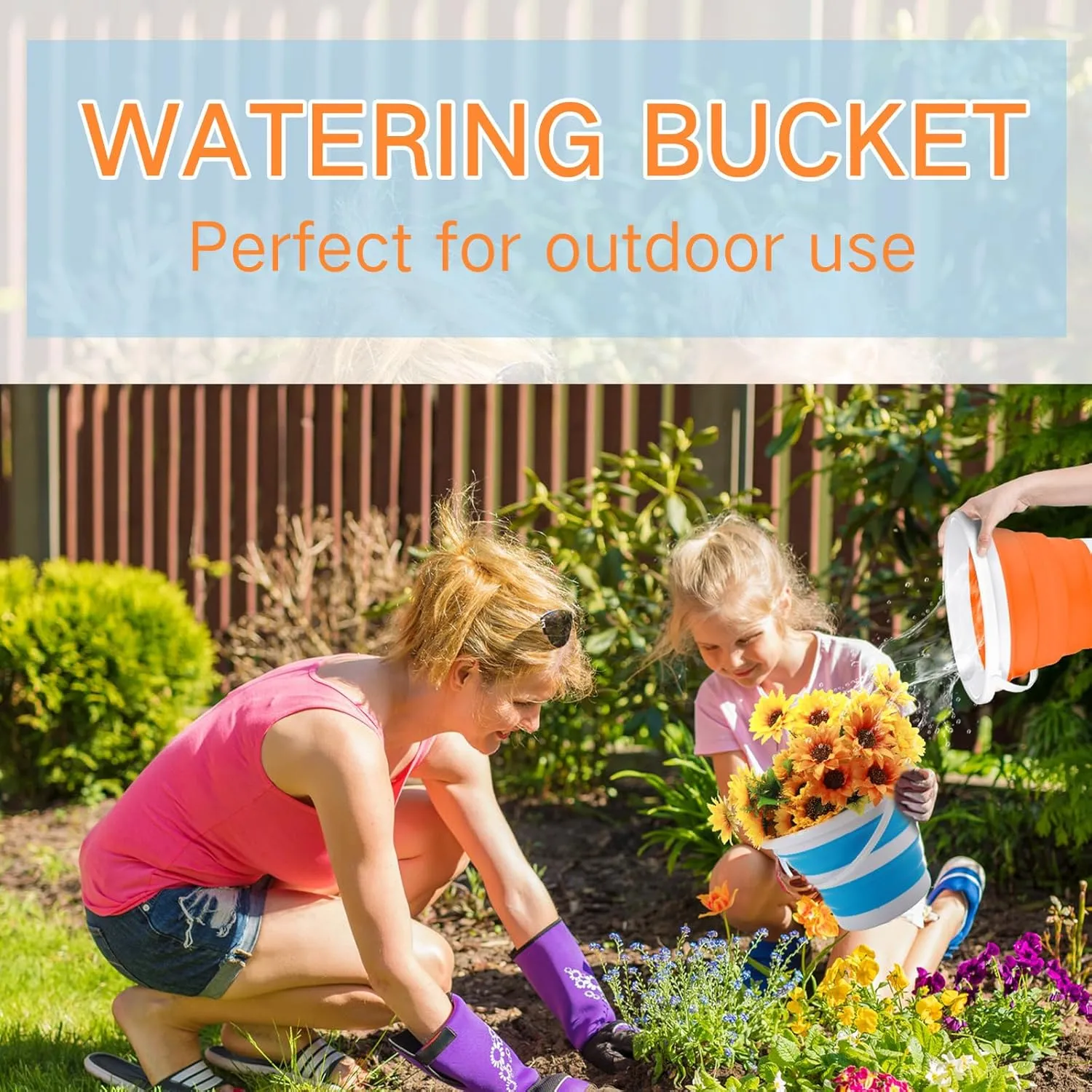 Pickmesh 4 Pcs Collapsible Bucket Portable Ice Bucket 2.6 Gallon (10l) Large Capacity Household Cleaning Dust Mops Outdoor Fishing Car Wash (Blue, Green, Orange, Pink)