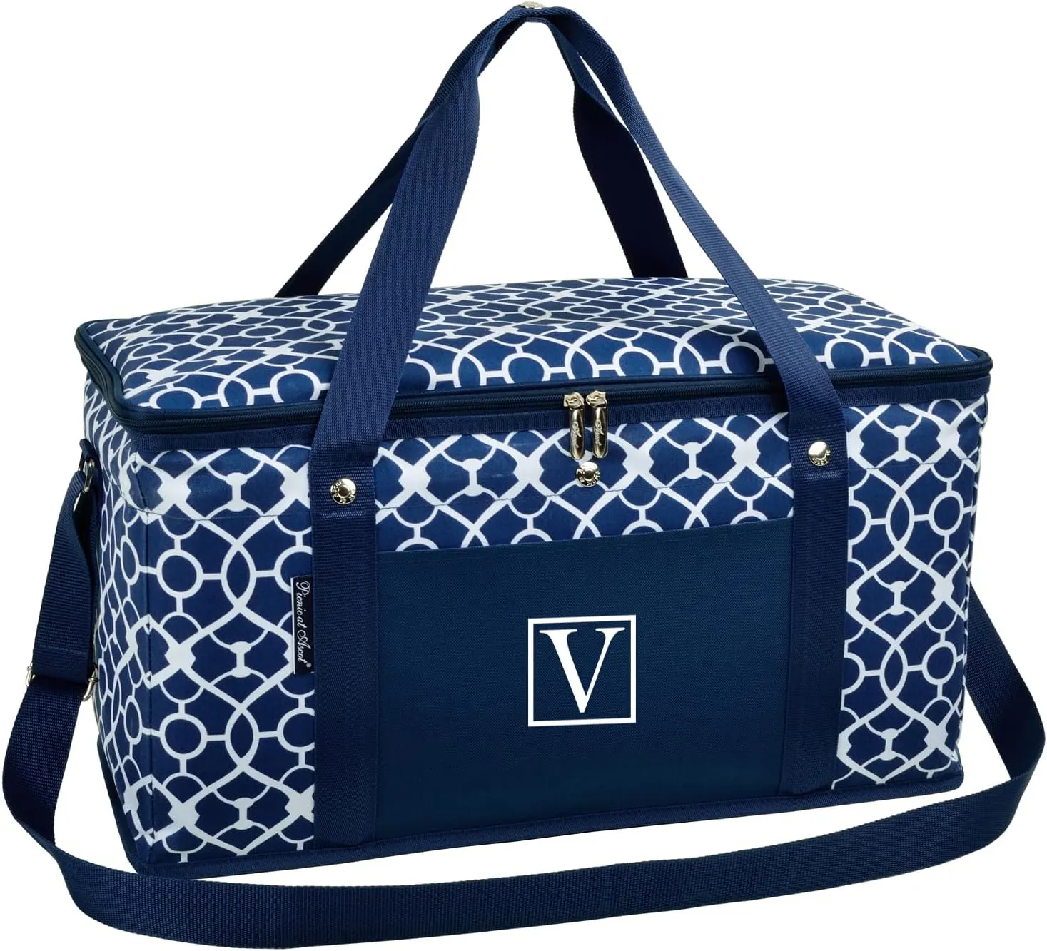 Picnic at Ascot Personalized Monogrammed 64 Can Capacity Semi Rigid Collapsible Leakproof Cooler- Designed & Quality Approved in The US