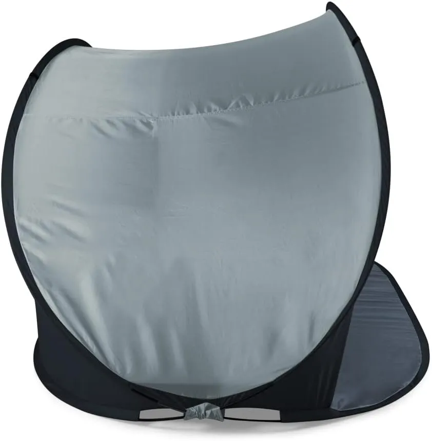 PICNIC TIME NCAA Georgia Tech Yellow Jackets Manta Portable Beach Tent, Pop Up Tent, Beach Sun Shelter Pop Up, (Gray with Black Accents)