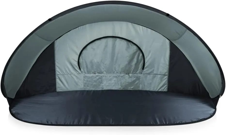 PICNIC TIME NCAA Georgia Tech Yellow Jackets Manta Portable Beach Tent, Pop Up Tent, Beach Sun Shelter Pop Up, (Gray with Black Accents)