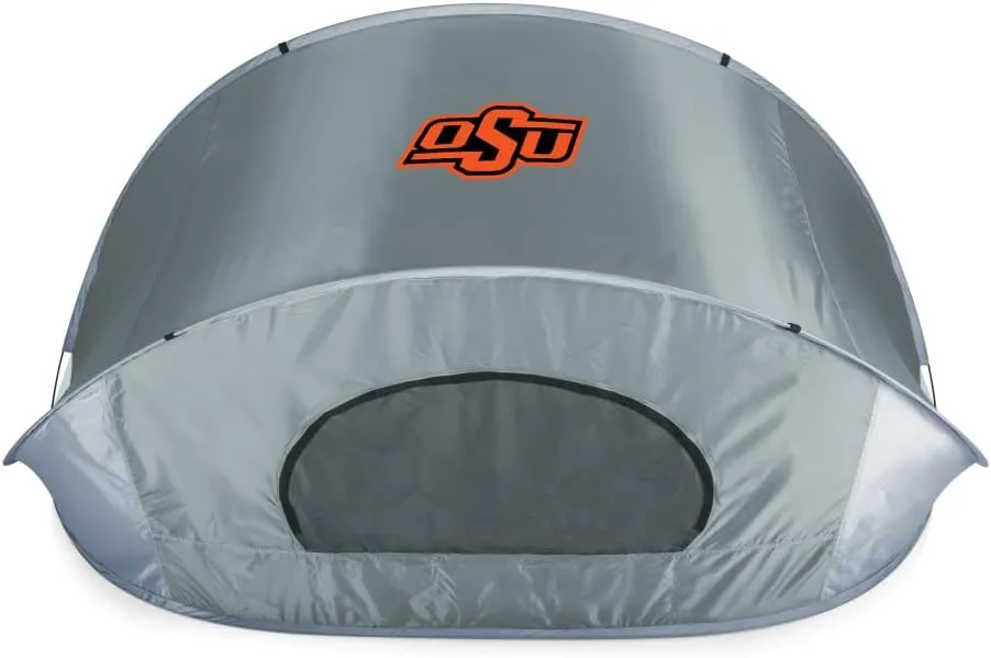 PICNIC TIME NCAA Georgia Tech Yellow Jackets Manta Portable Beach Tent, Pop Up Tent, Beach Sun Shelter Pop Up, (Gray with Black Accents)
