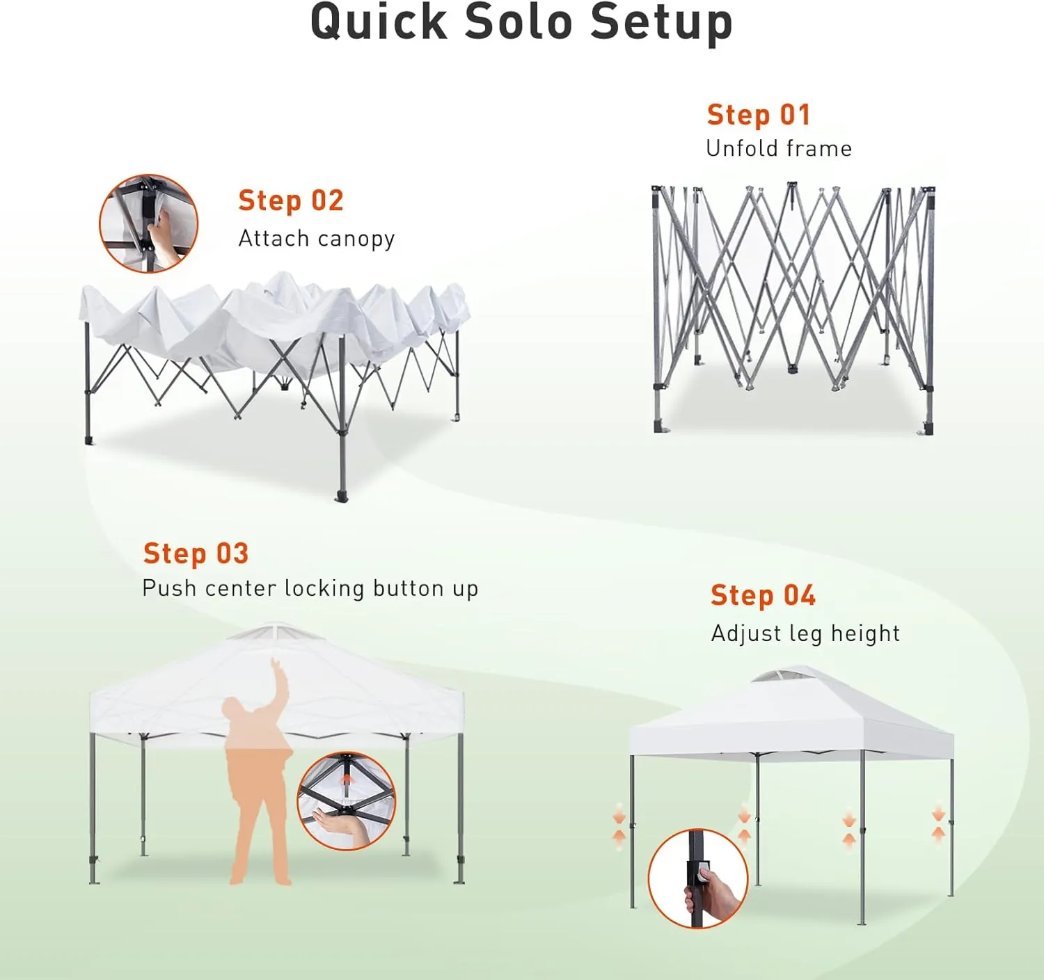 Pipishell Portable Canopy Tent, 10x10 UV-Resistant Pop-Up Gazebo for Outdoor Events, Camping, and Beach Trips Pearl White