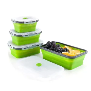 Plastic Container For Food Storage Collapsible Silicone Home Outdoor Collapsible Food Container