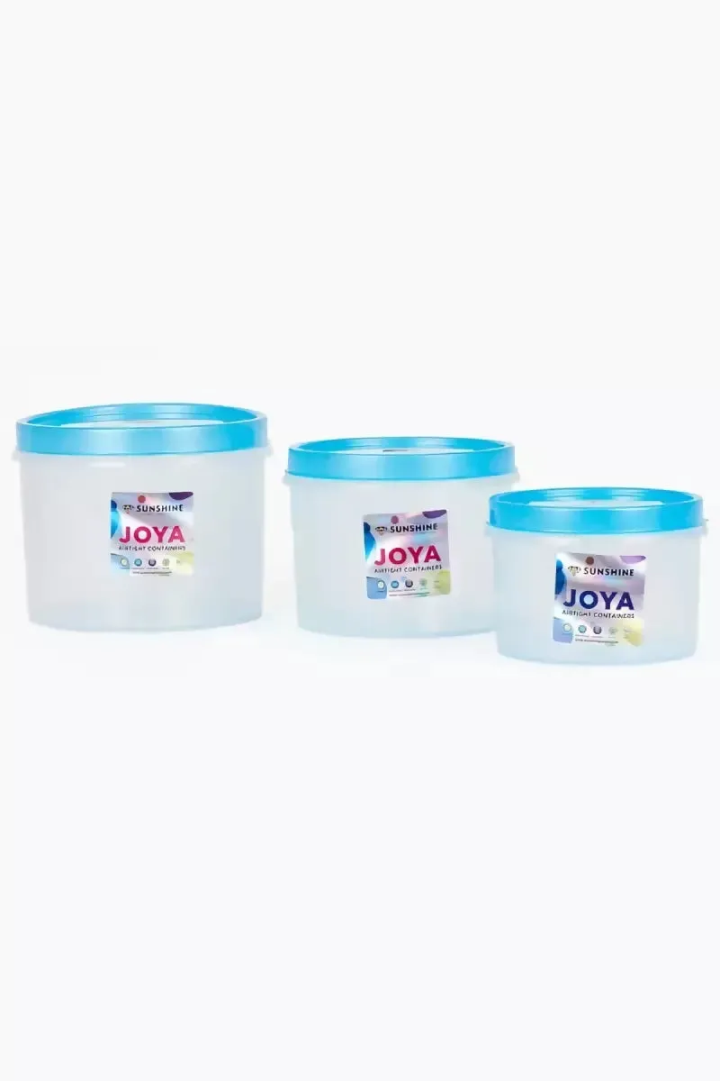 Plastic Storage Container (Sunshine) - 3 Pcs (3 LTR - 5 LTR - 7 LTR)