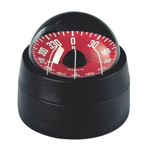 Plastimo Mini-B Olympic Compass, Binnacle Mount (Black Housing/Red Flat Card)