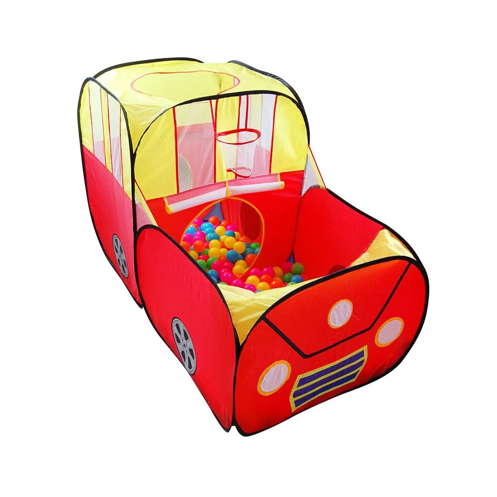 Play Tent Baby Tunnel Ball Pool Outdoor Indoor Cartoon Car Playhouse Kids Children Play Game House Toy For Kid Cubby Waterproof