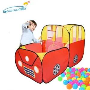 Play Tent Baby Tunnel Ball Pool Outdoor Indoor Cartoon Car Playhouse Kids Children Play Game House Toy For Kid Cubby Waterproof
