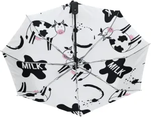 Poeticcity Automatic Folding UPF 50  Anti-UV Rain Umbrella, Auto Open/Close 3 Folds Sun Parasol Canopy Windproof Compact Travel Umbrella