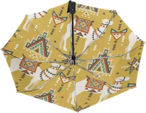 Poeticcity Automatic Folding UPF 50  Anti-UV Rain Umbrella, Auto Open/Close 3 Folds Sun Parasol Canopy Windproof Compact Travel Umbrella