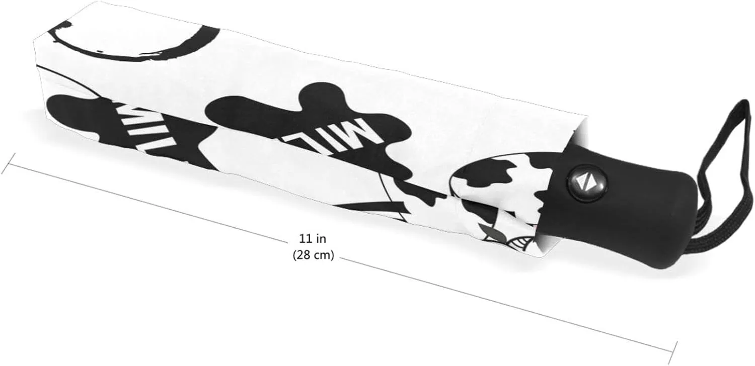Poeticcity Automatic Folding UPF 50  Anti-UV Rain Umbrella, Auto Open/Close 3 Folds Sun Parasol Canopy Windproof Compact Travel Umbrella