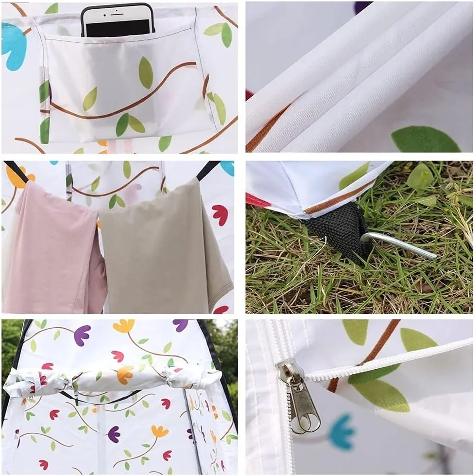Pop Up Privacy Tent Instant Portable Outdoor Shower Tent Camp Toilet Changing Room Rain Shelter with Window for Camping and Beach Easy Set Up Foldable with Carry Bag Lightweight and Sturdy (A 120cm)