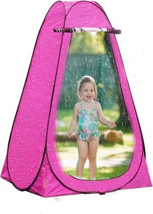 Pop Up Privacy Tent Instant Portable Outdoor Shower Tent Camp Toilet Changing Room Rain Shelter with Window for Camping and Beach Easy Set Up Foldable with Carry Bag Lightweight and Sturdy (A 120cm)