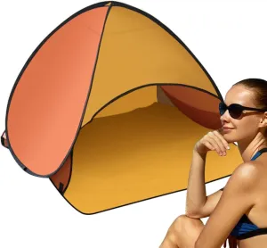 Pop-Up Shade Tent – Mini UV Sun Shelter with Mobile Phone Holder | Automatic Canopy, Windproof Beach Tent, Compact Outdoor Shade for Camping, Picnic, Hiking, Fishing, Lawn, Travel & Backyard