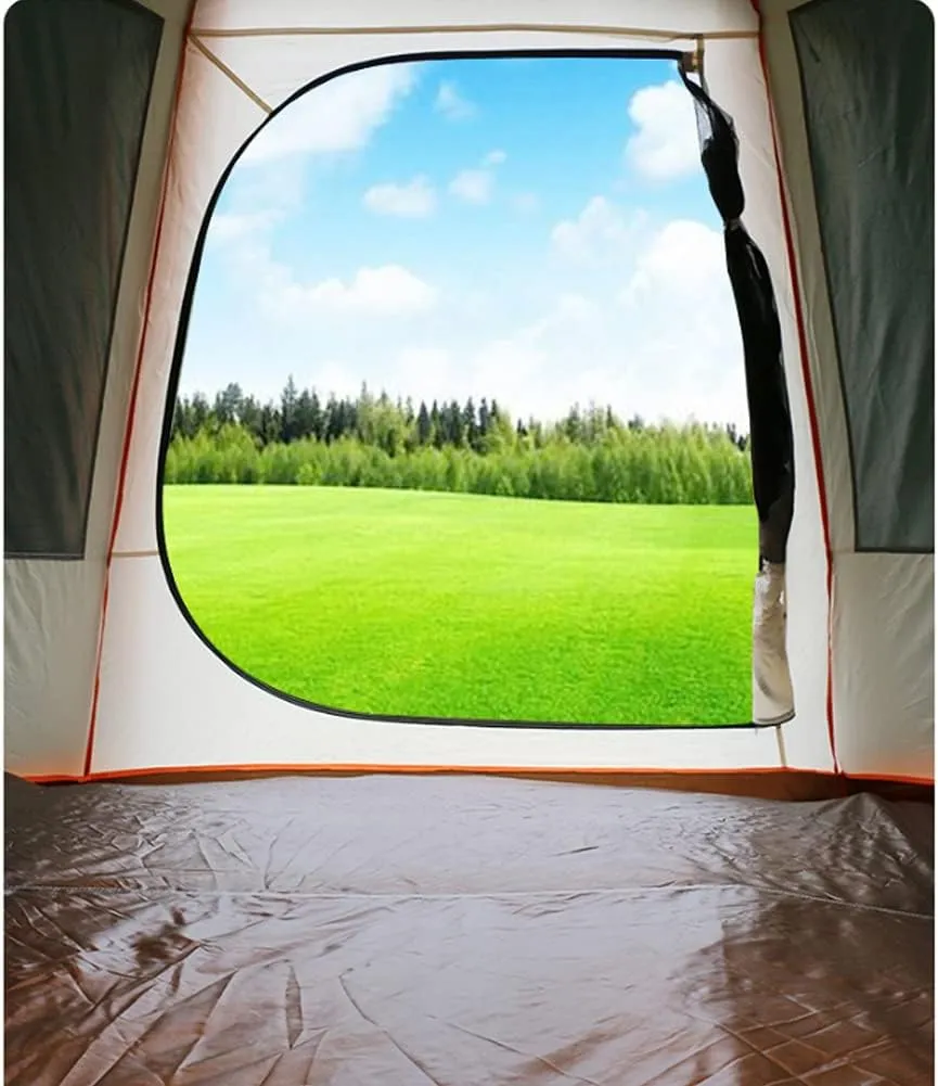 Pop Up Tent 3-8 Person Beach Tent Sun Shelter Outdoor Camping Family Tent Instant Tent Easy Set Up for Outdoor Hiking Fishing (Brown 5) (Green 3)