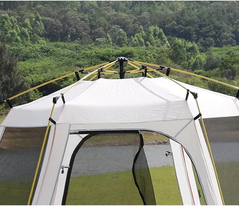 Pop Up Tent 3-8 Person Beach Tent Sun Shelter Outdoor Camping Family Tent Instant Tent Easy Set Up for Outdoor Hiking Fishing (Brown 5) (Green 3)