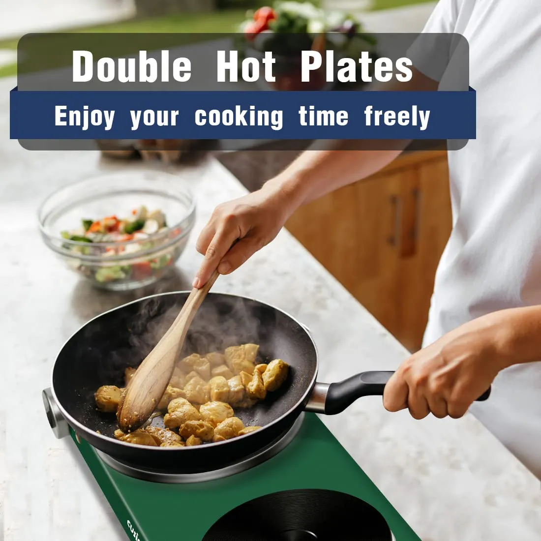 Portable 2-Burner Electric Hot Plate Cooktop