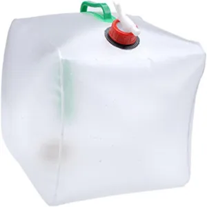 Portable 20l Water Storage Bag Collapsible Water Container Spigot Emergency Cube Outdoor Camping Hiking Bag