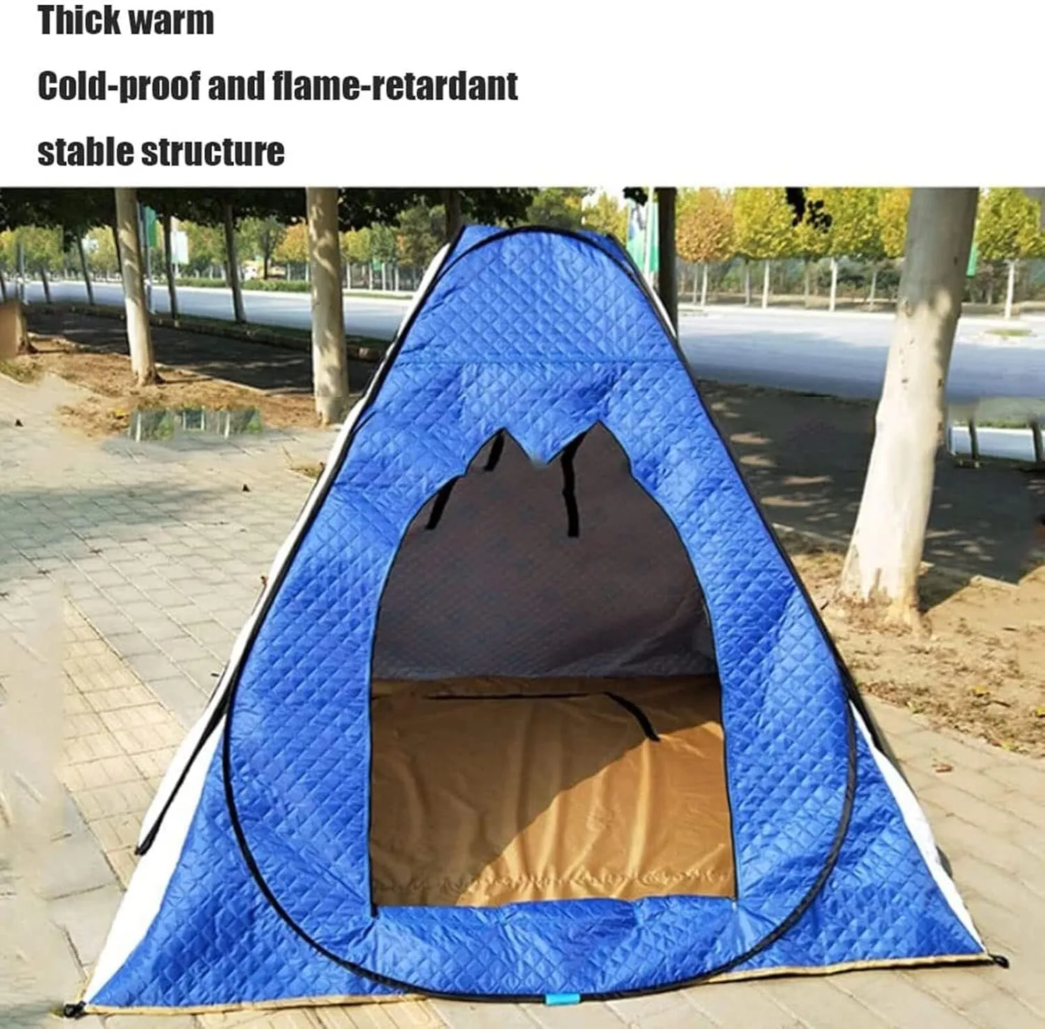 Portable 3 Person Ice Fishing Tent, Outdoor Ice Fishing Shelter Camping Tent Fishing Shanty for Ice Fishing Winter Fishing