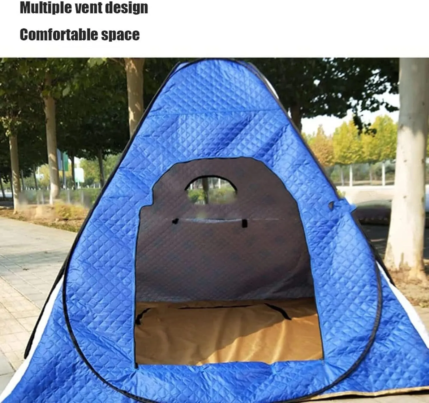 Portable 3 Person Ice Fishing Tent, Outdoor Ice Fishing Shelter Camping Tent Fishing Shanty for Ice Fishing Winter Fishing