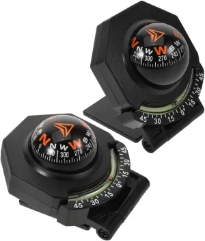 Portable Auto Compass Dashboard Mount Car Navigation Compass with Inclinometer for Safe Travel