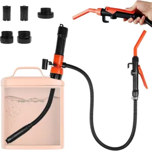 Portable Battery Powered Pump, Fuel Transfer Pump Battery Powered with 3 Adapters, Electric Siphon Pump for Gas, Fuel, Diesel, Water Transfer, Multi-Use Siphon Fuel Transfer Pump