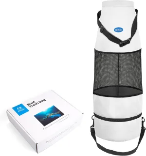 Portable Boat Trash Can with Bottom Zipper Opening for Fast Cleaning, Reusable Boat Trash Bag with Collapsible Design
