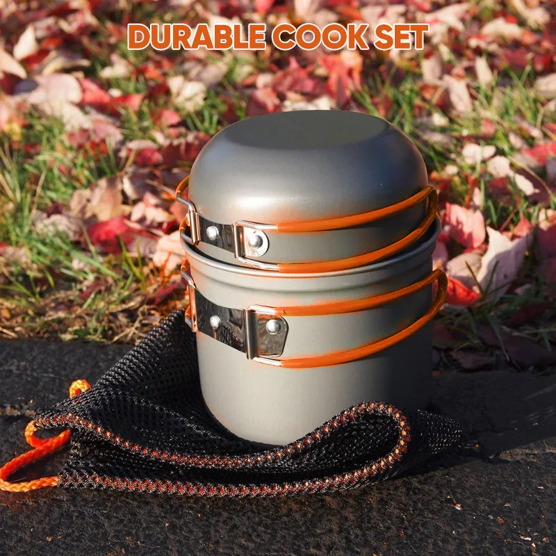 Portable Camping Cookware Mess Kit