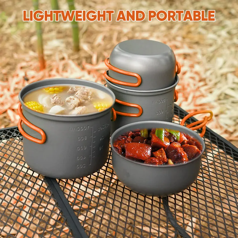 Portable Camping Cookware Mess Kit