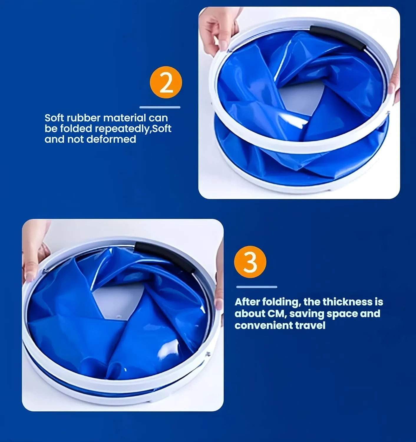 Portable Collapsible Water Bucket, Oxford Fabric Material, for Fishing, Camping, Car Washing, Home Use, Available in 7L/9L/11L/13L (11L 13L)