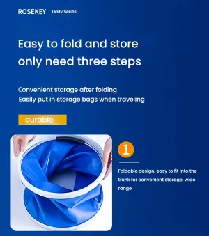 Portable Collapsible Water Bucket, Oxford Fabric Material, for Fishing, Camping, Car Washing, Home Use, Available in 7L/9L/11L/13L (11L 13L)