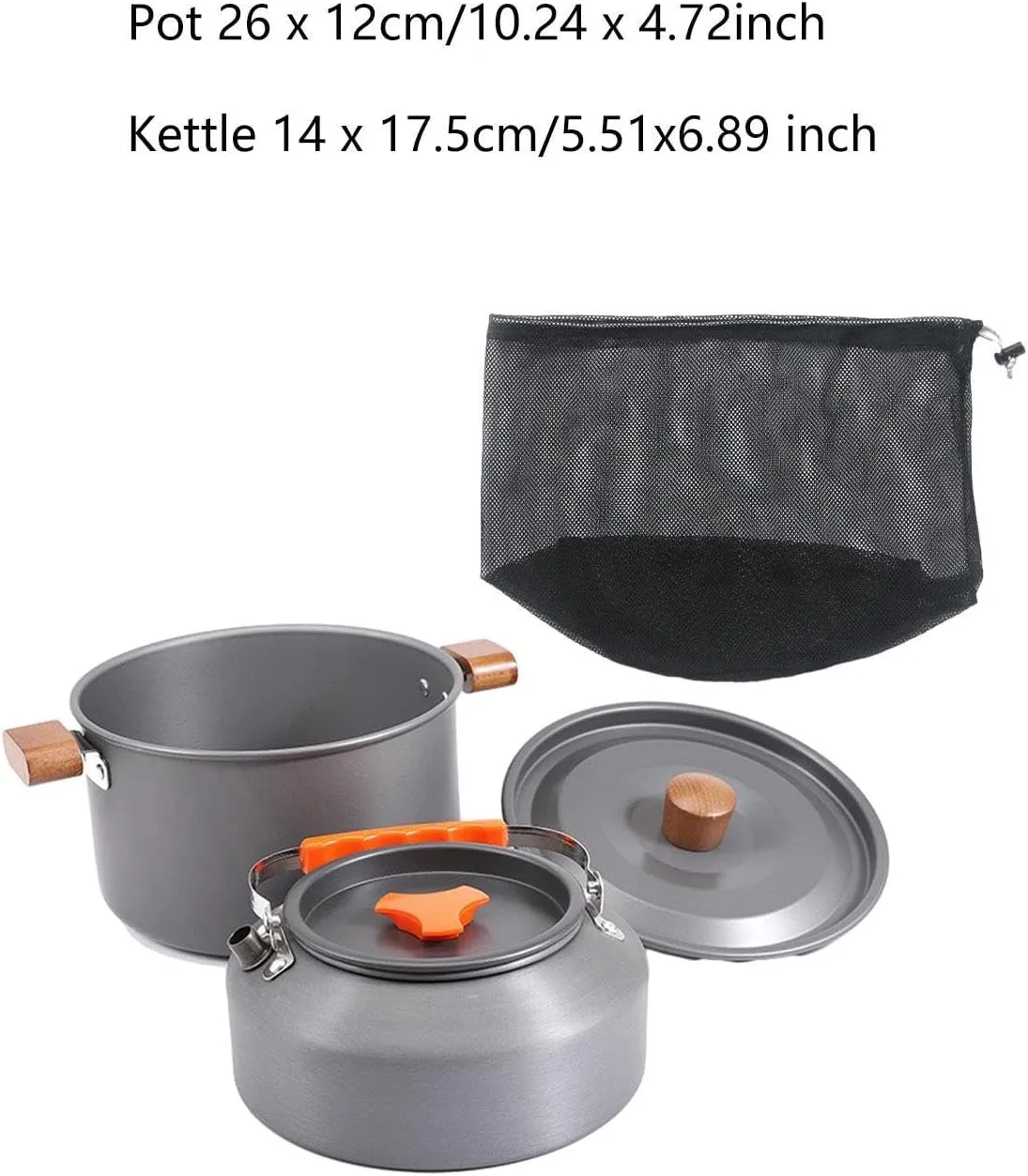 Portable Cooking Set for Camping with Lid and Stockpot for Outdoor Use