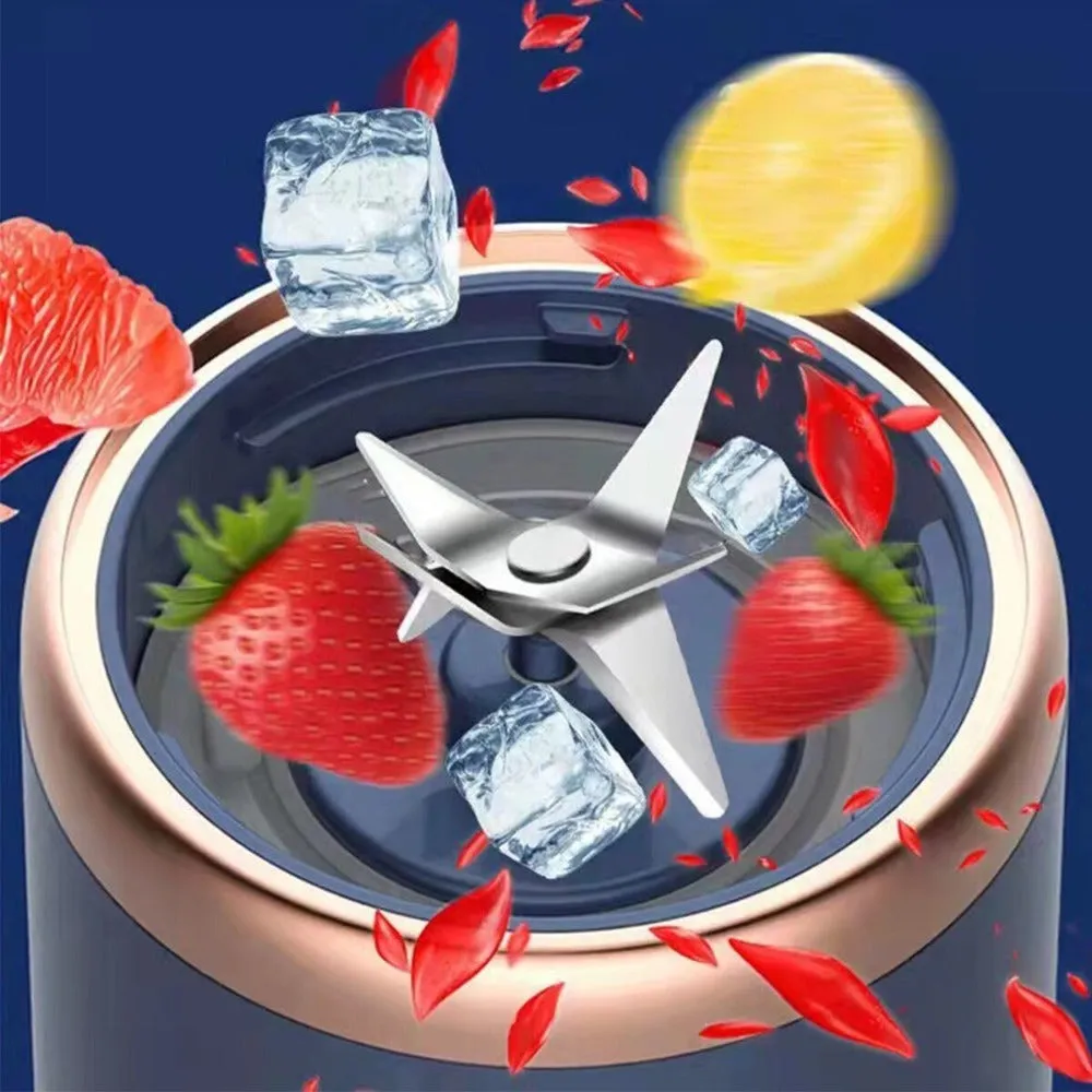 Portable Juice Blender 400ml with Twin Gear Technology and USB Rechargeable Design
