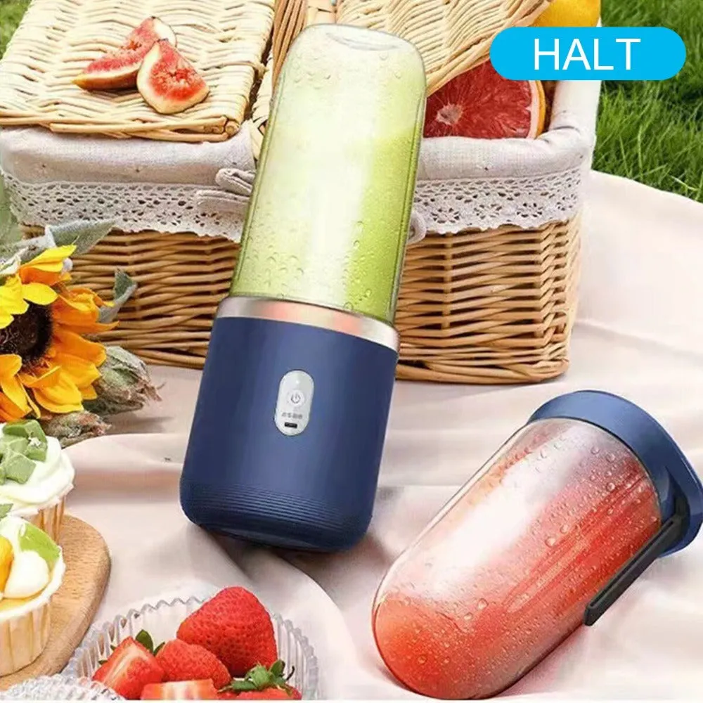 Portable Juice Blender 400ml with Twin Gear Technology and USB Rechargeable Design