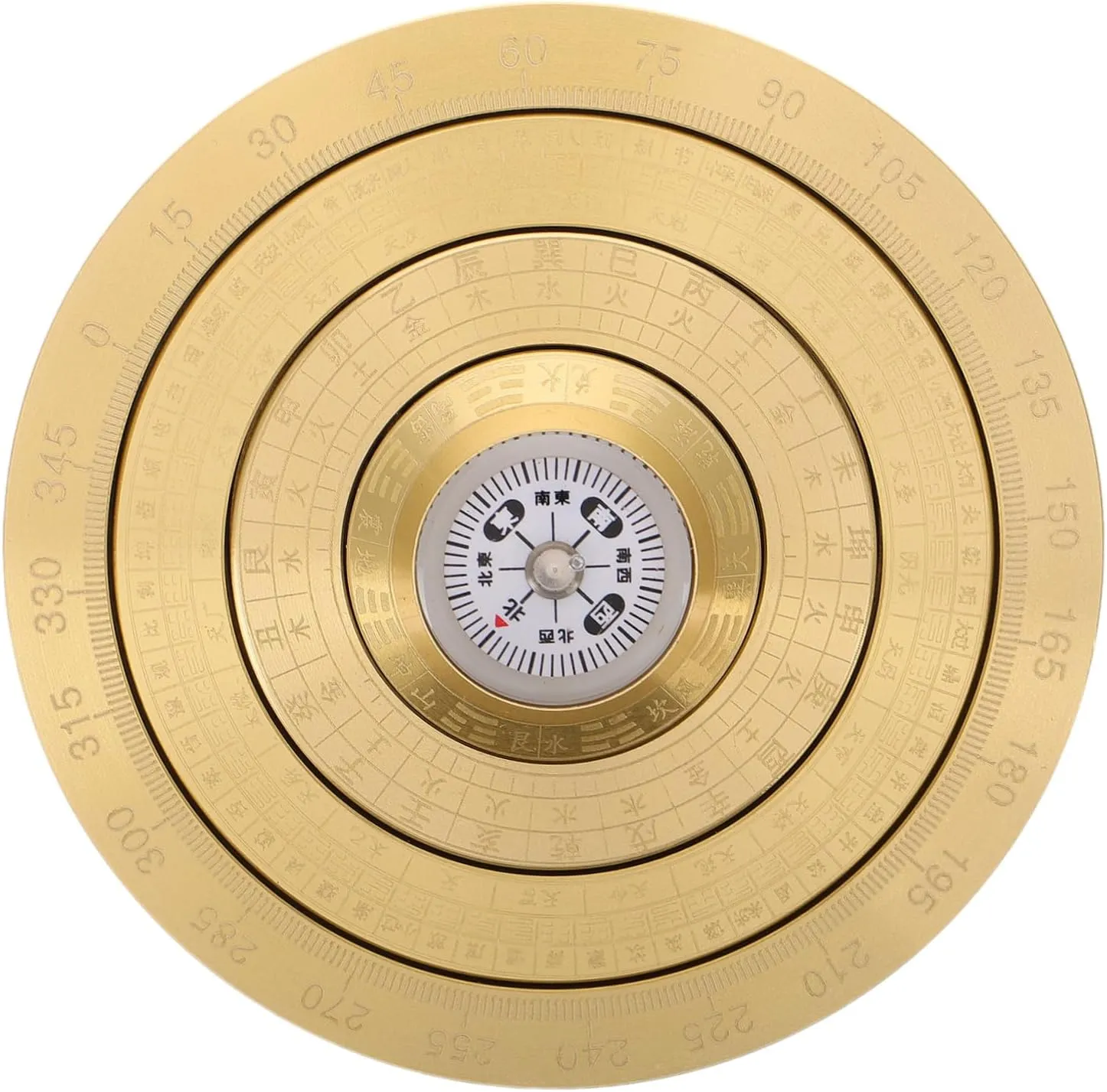 Portable Mini Copper Compass Feng Shui Hand Ornament for Home Compass Tabletop for Positive Energy and Harmony