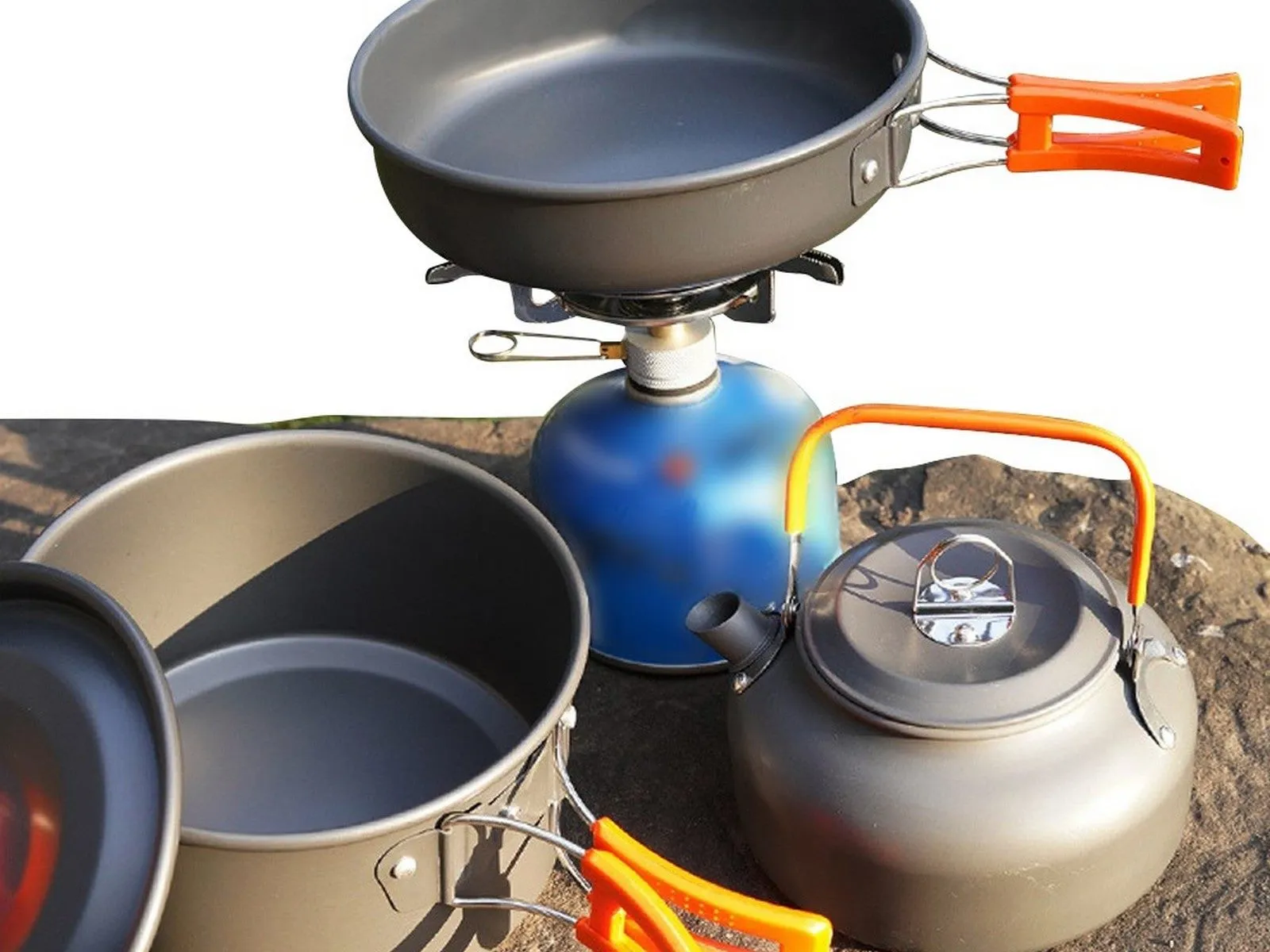 Portable Orange 10Pcs Outdoor Camping of for Set Hiking Camping Picnic Efficient customer service Positive feedback Cookware