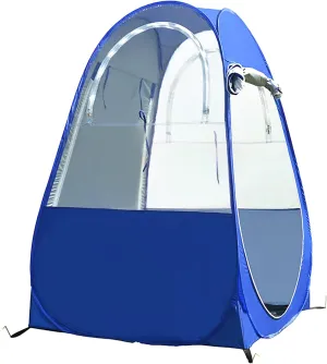 Portable Outdoor Fishing Tent UV-ion Tent Pop Up Single Tent Automatic Instant Tent Rain Shading Tent Windows and Doors on Both Sides for Outdoor Camping Hiking Beach with Carry Bag
