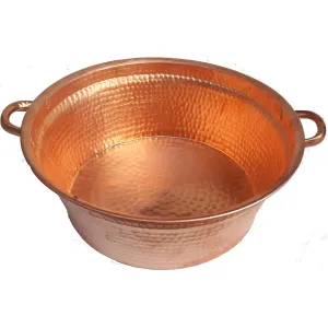 Portable Polished Copper Pedicure Foot Bowl