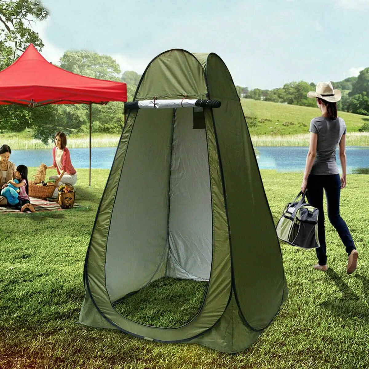 Portable Pop Up Outdoor Camping Shower Tent Toilet Privacy Change Room