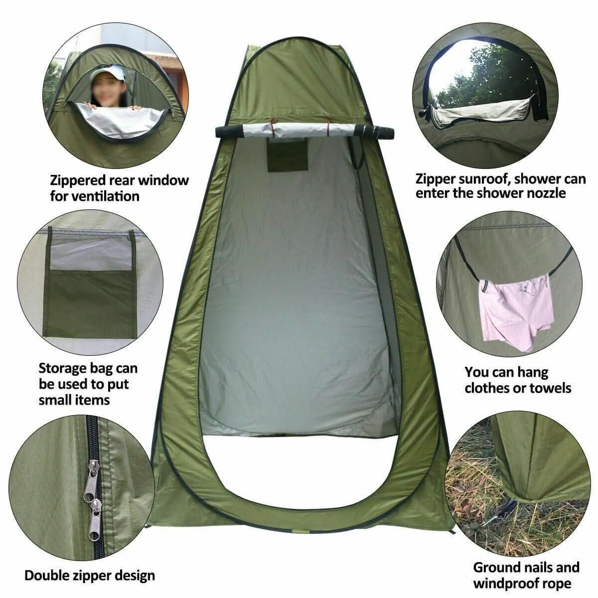 Portable Pop Up Outdoor Camping Shower Tent Toilet Privacy Change Room