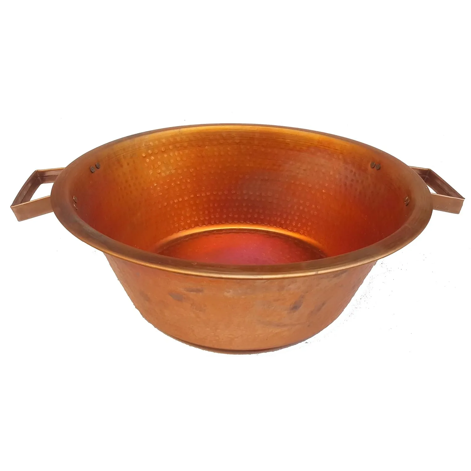 Portable Side Handles Copper Foot Rub Spa Beauty Salon Massage Pedicure Bowl Water Soaking Basin