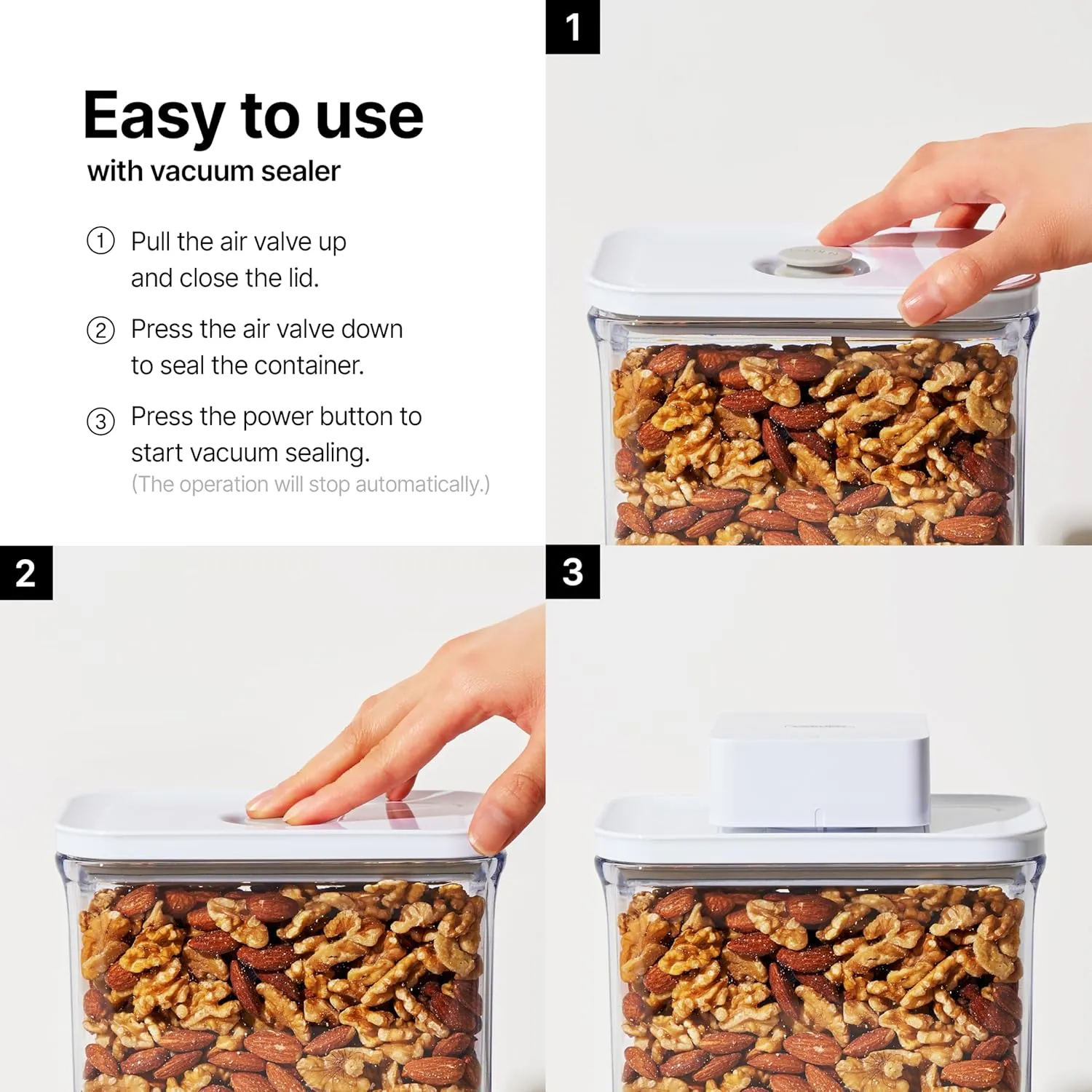 Premium Airtight Food Storage Container. Special Edition Mercury Color 8P/Set. 7pcs Container and Vacuum Sealer. Patented Double Silicone Lining, 100% Leak Proof, BPA-FREE
