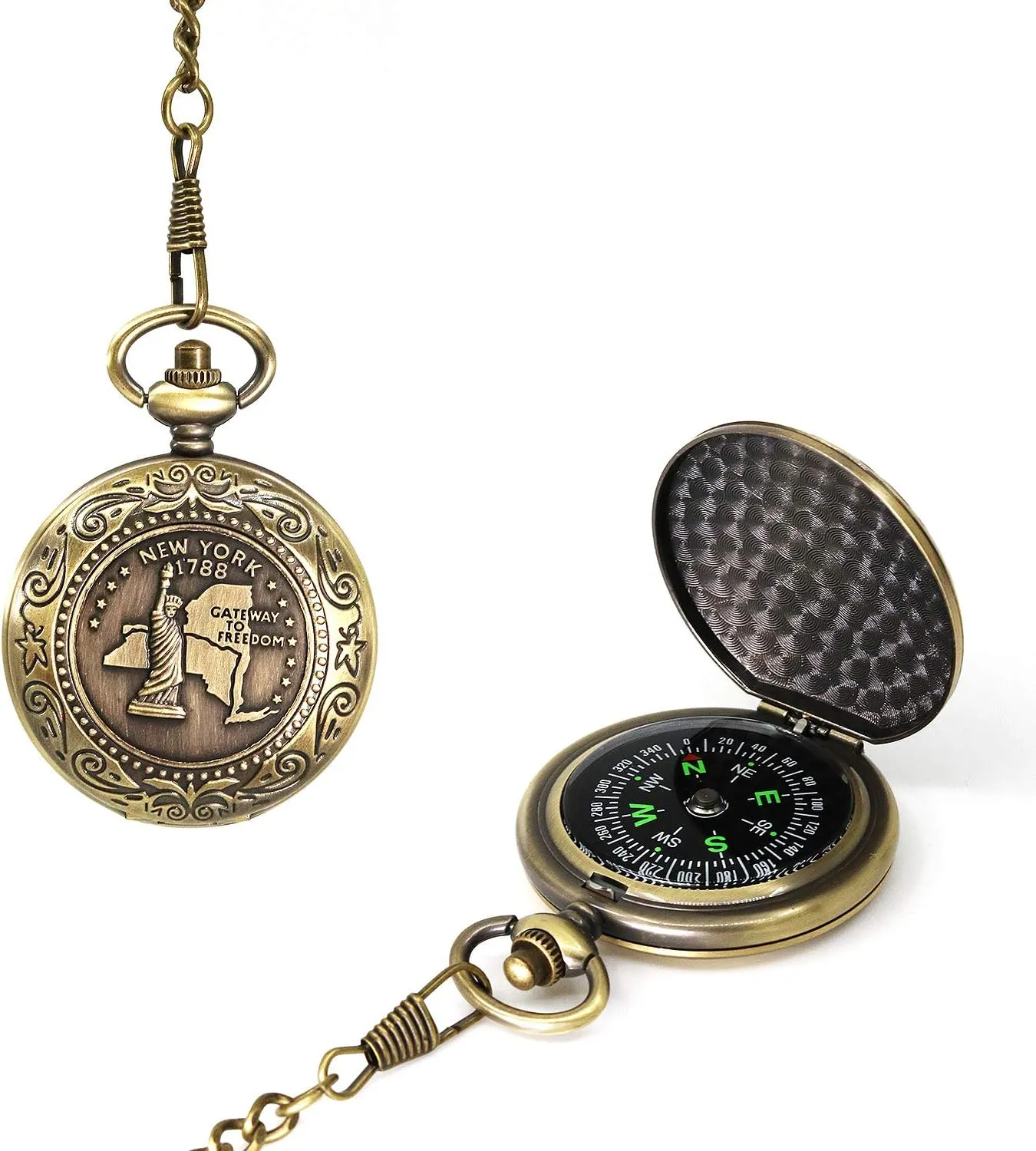 Premium Antiqued Pocket Compass for Outdoor Adventure