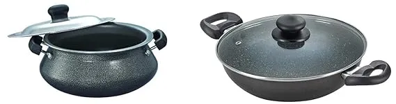 Prestige Omega Dlx Granite Kadai 240 mm with Lid 36310