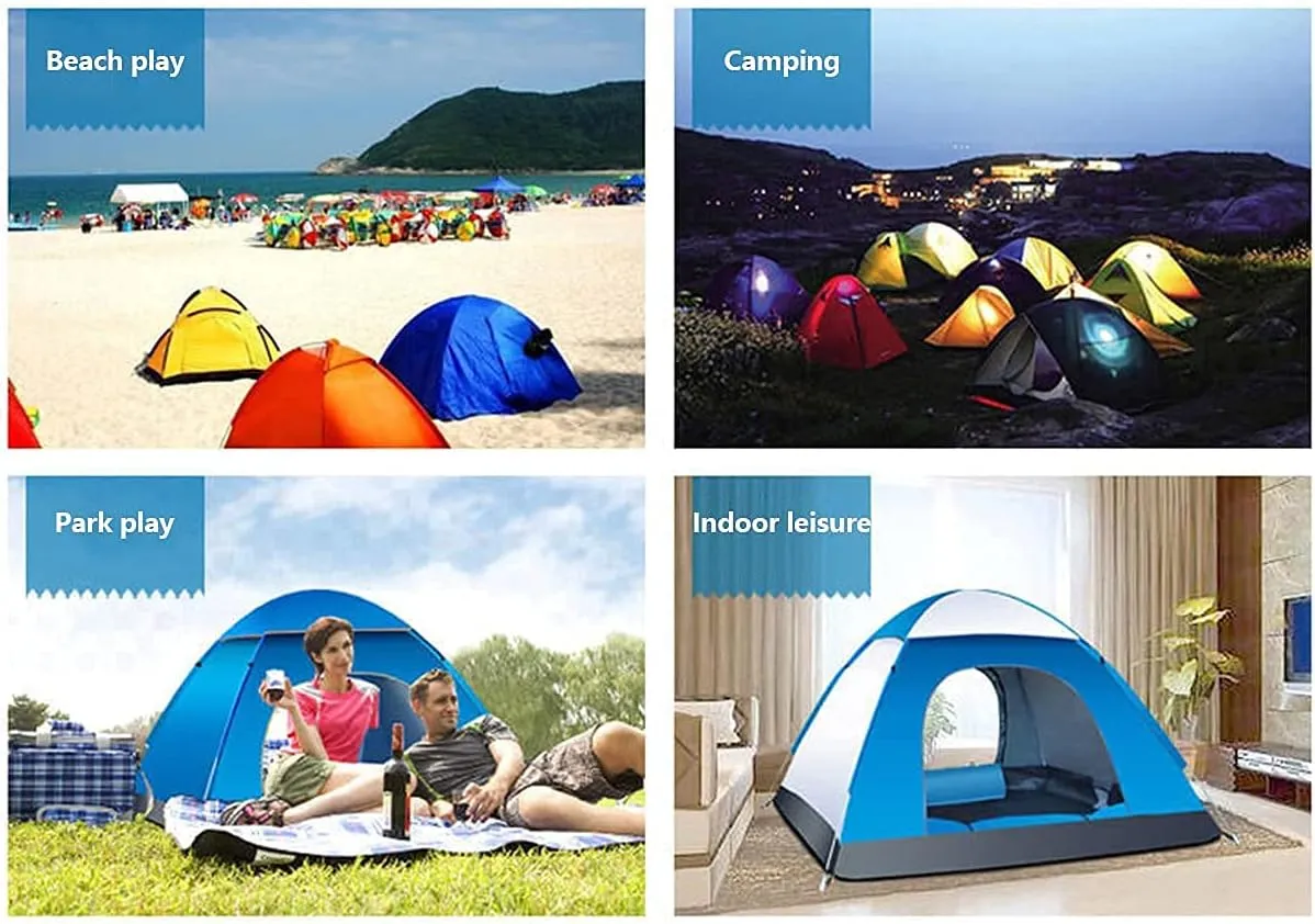 Products Instant Pop Up Tent Family Camping Tent 4-7 Person Portable Tent Automatic Tent Waterproof Windproof for Camping Hiking Mountaineering (Orange 5) Beauty Comes (Orange 5)
