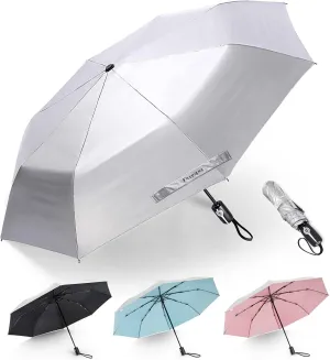 Prospo UPF 50  UV Protection Umbrella for Sun & Rain, Large Compact Travel Umbrella Windproof, 46 Inch Auto Open Close Sun Blocking for Women Men