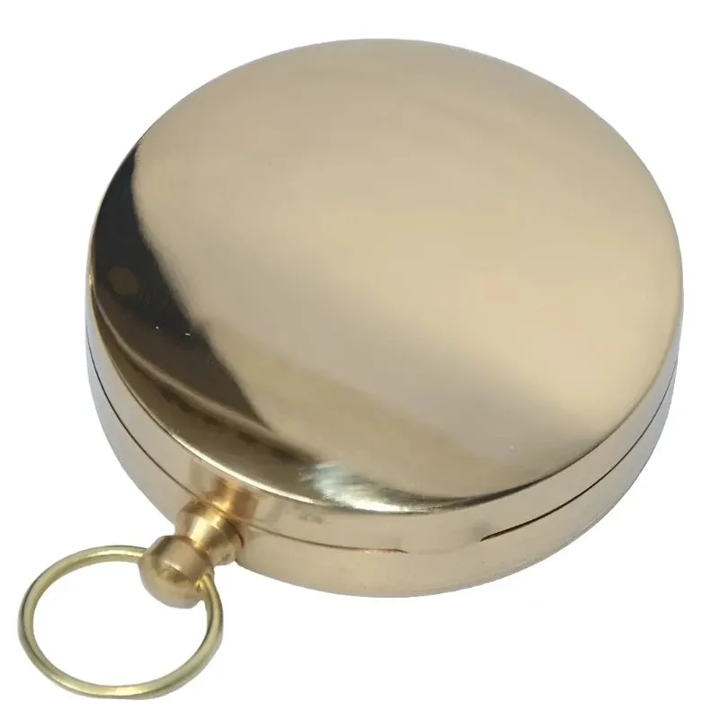 Pure Copper Compass G50 - Vintage Brass Pocket Compass for Outdoor Hiking and Camping