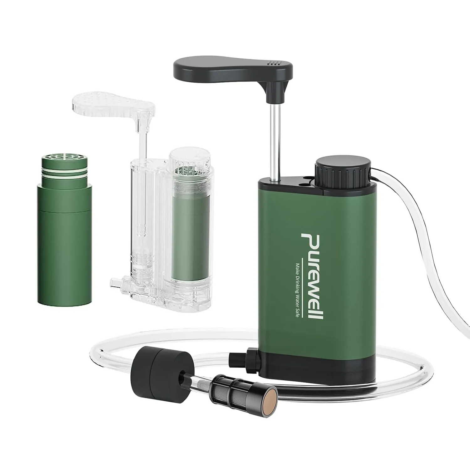 Purewell Stainless Steel Water Filter Pump Replaceable Water Filter