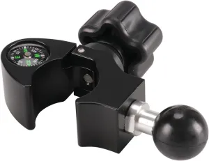 Quick Release Clamp with 1" Ball, 32mm Diameter Pole with Integrated Compass for GPS Surveying and Outdoor Use