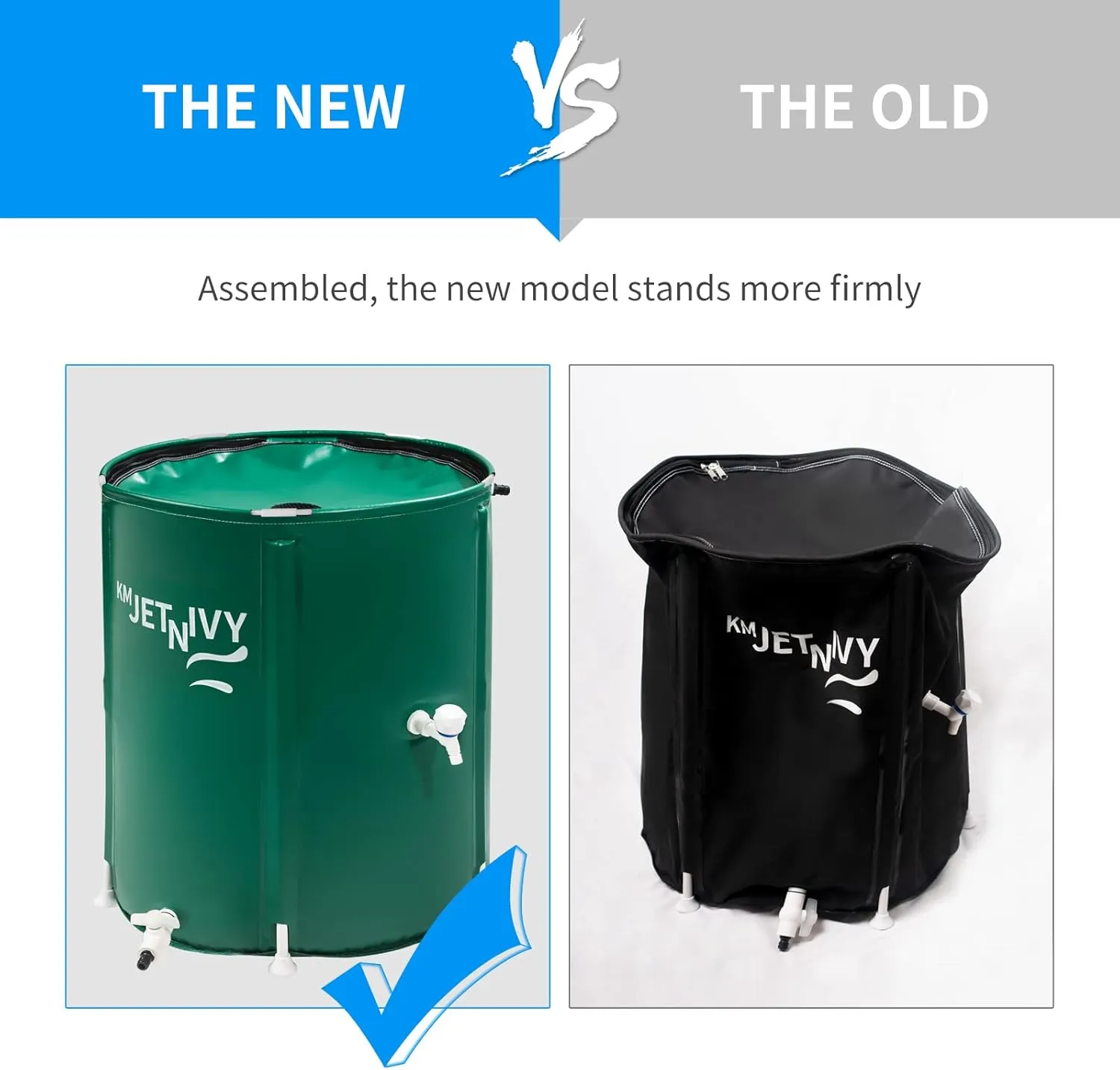 Rain Barrel Upgrade Anti-Collapse Collapsible Rainwater Collection System,Portable Water Storage Tank,Garden Water Catcher（Green,100G
